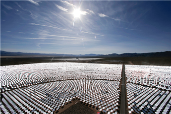 The $2.2 billion Invanpah project was built using a $1.6 billion federal construction loan. Pictured is a portion of the 300,000 computer-controlled...